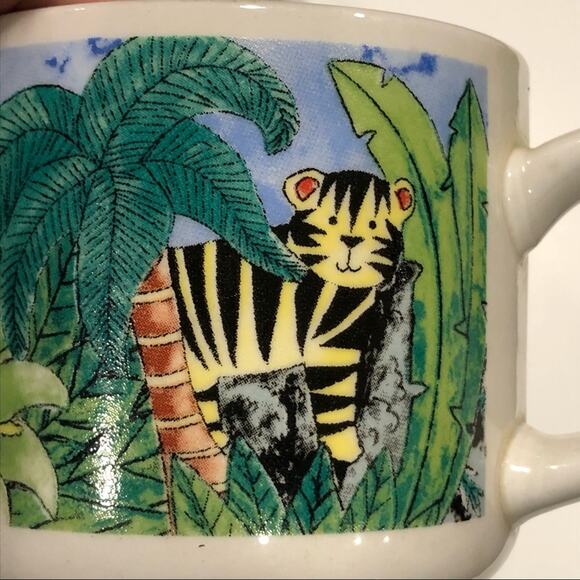 RETRONEU Everyday JUNGLE KIDS 2 Pc Stoneware Dining Set Double Handle Mug + Bowl - Picture 4 of 11